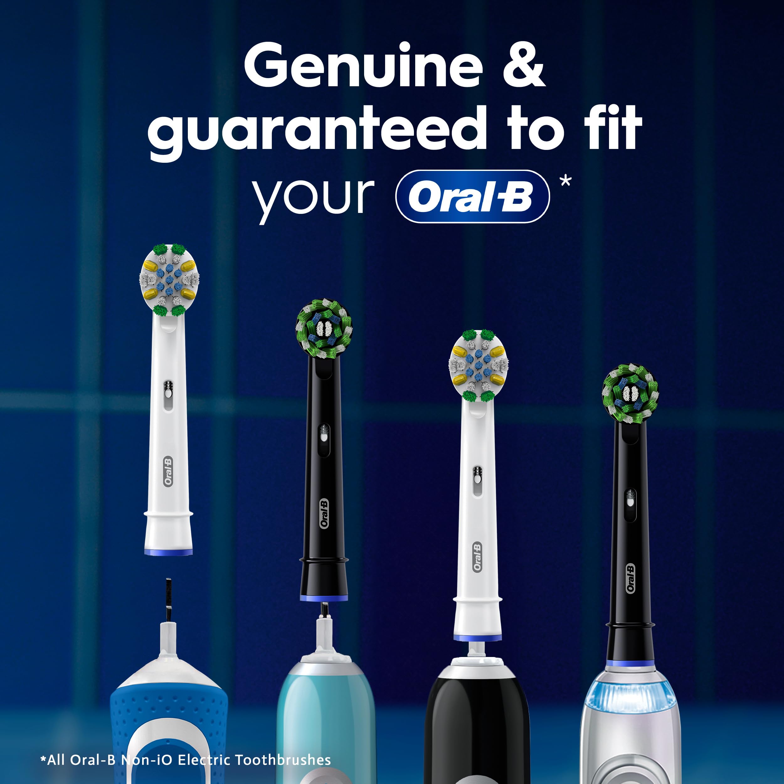 Oral-B cabezales colocados junto al lavabo, aspecto de higiene diaria