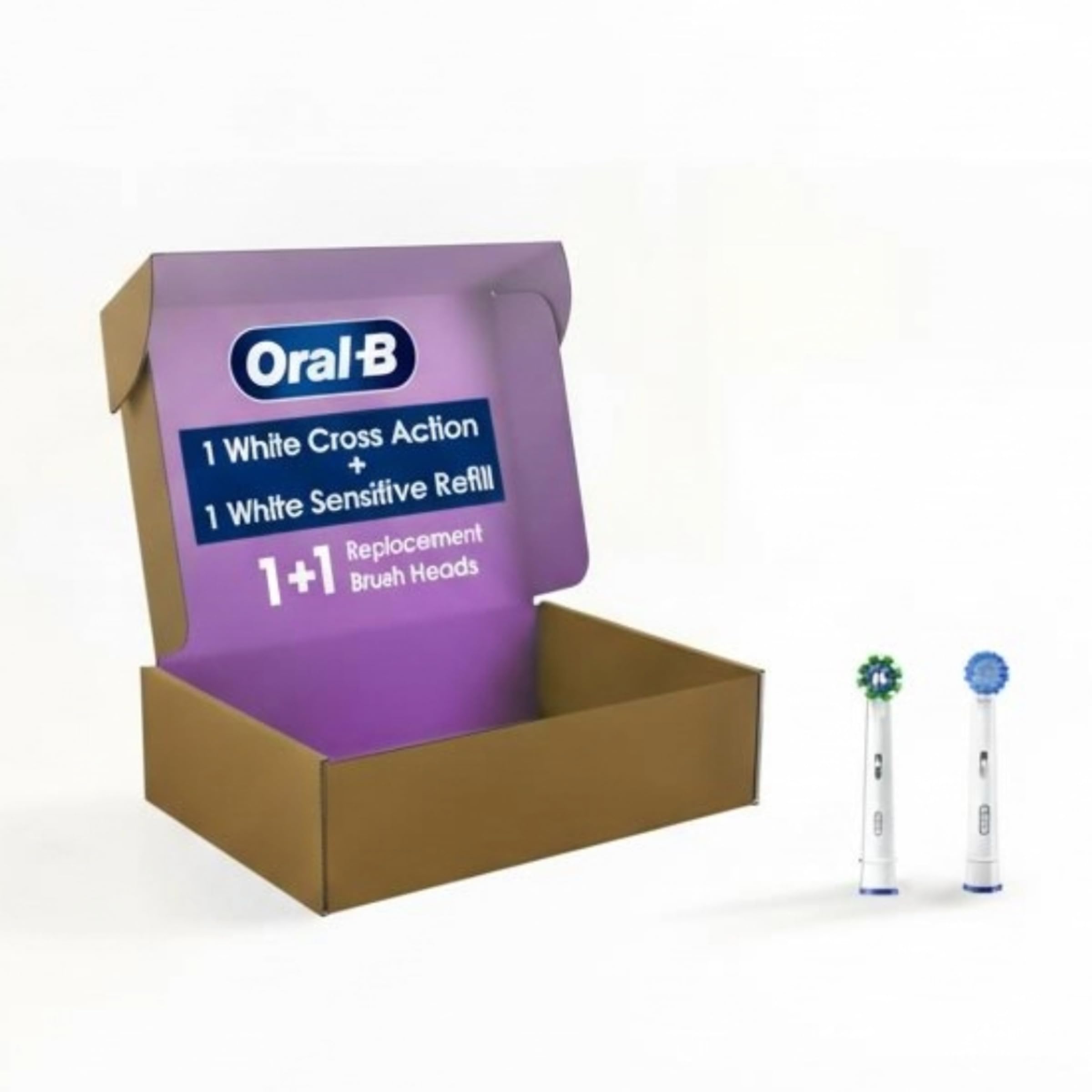Oral-B cabezal CrossAction y Sensitive frontal, limpieza superior