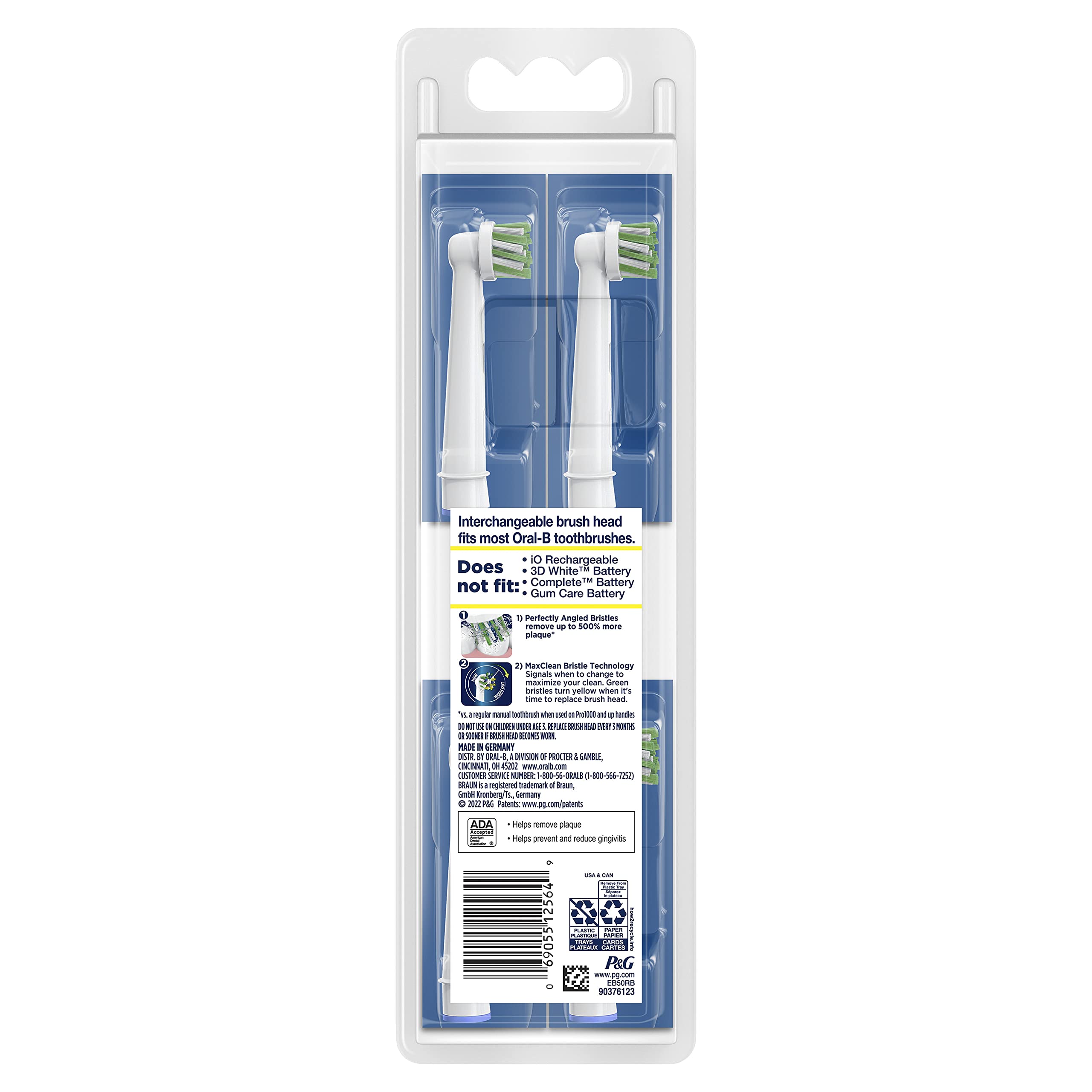 Primer plano de la textura de los filamentos Oral-B CrossAction para mostrar suavidad y precisión
