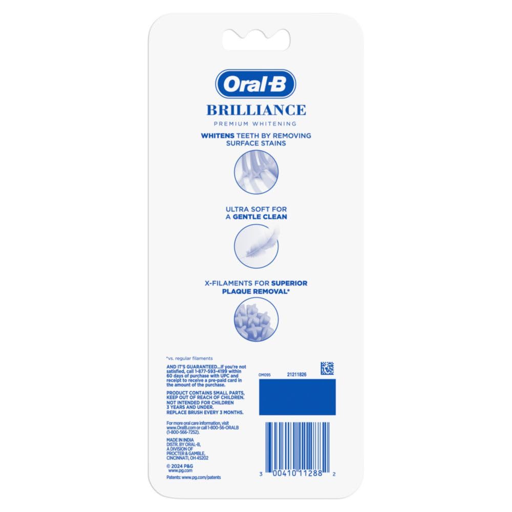Oral-B primer plano del cabezal y cuello que muestra la densidad de cerdas