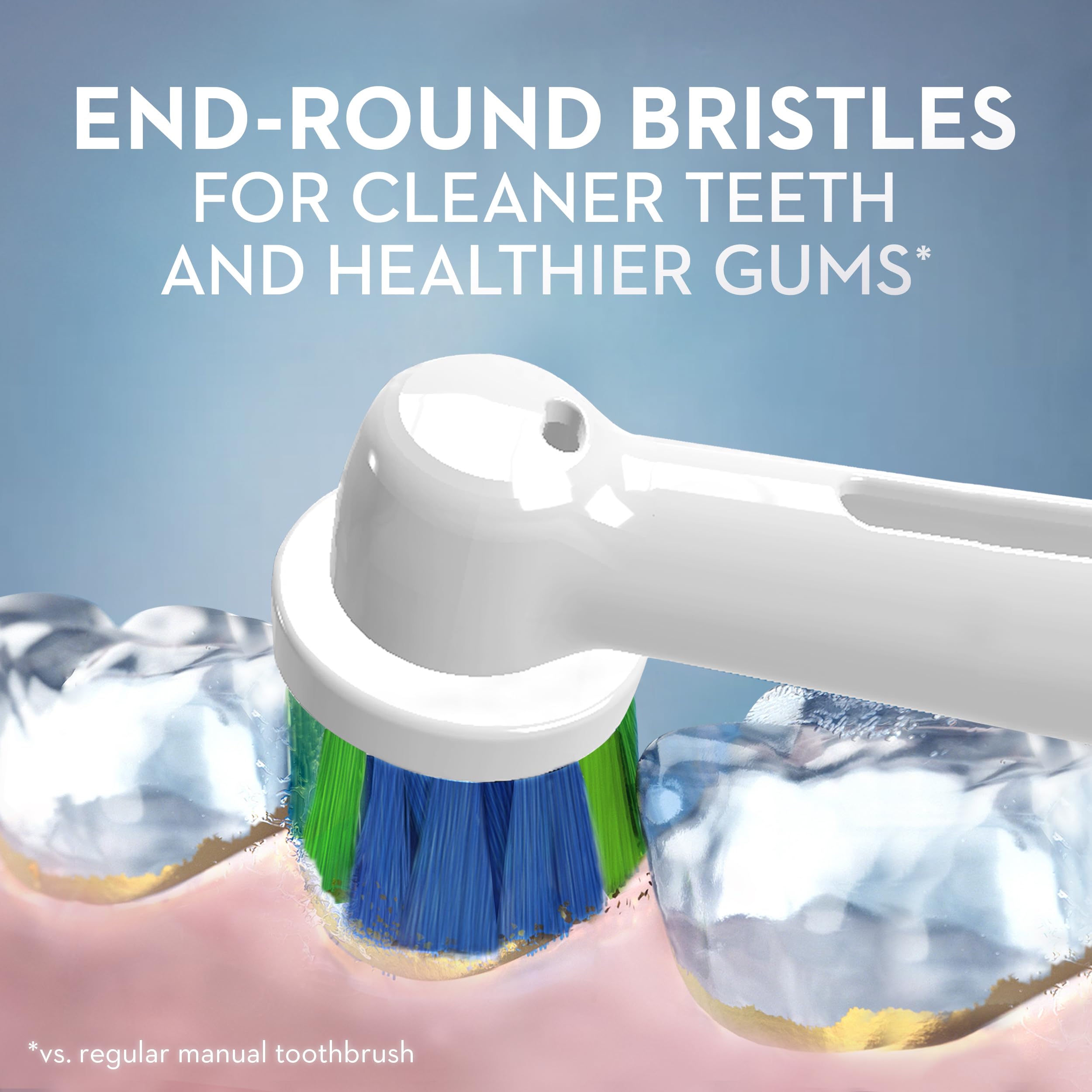 Textura de las cerdas Daily Clean de Oral-B que ofrece limpieza diaria suave