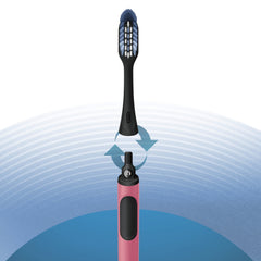 Oral-B detalle del cabezal reemplazable mostrando cerdas y mecanismo clic