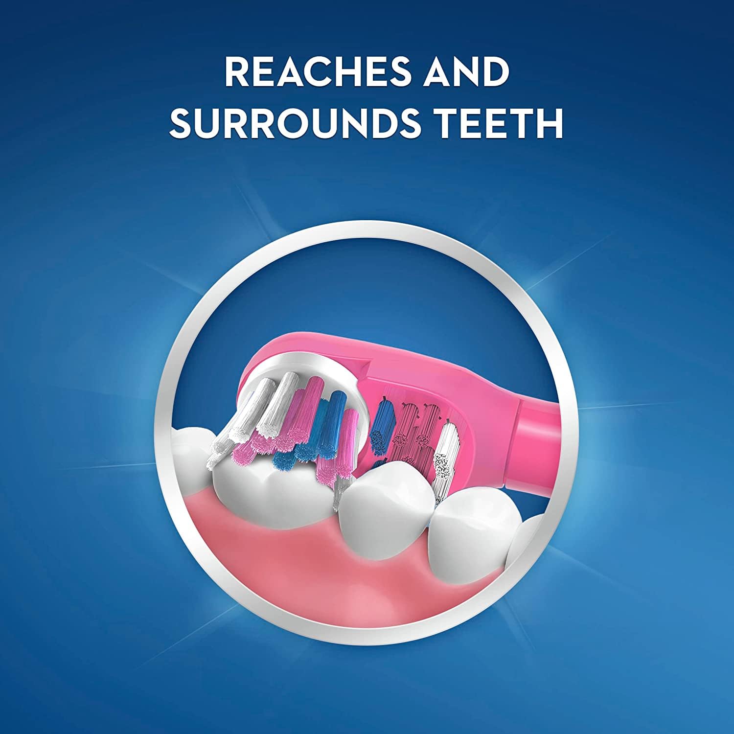 Oral-B primer plano de cerdas centrales para limpiar superficies de masticación