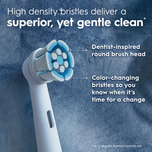 Oral-B detalle de Smart Bristles que indican cuándo reemplazar, mayor cuidado