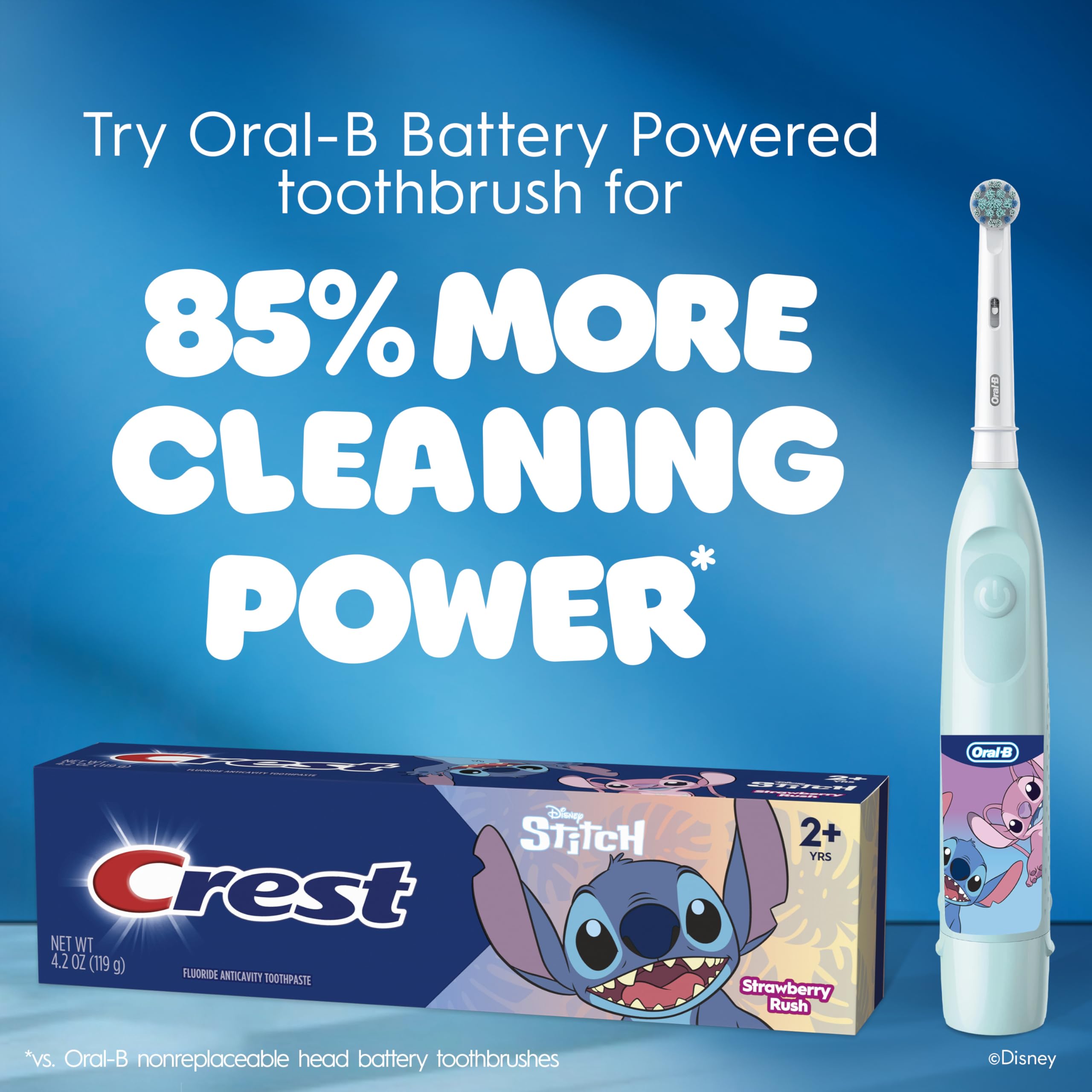 Oral-B embalaje y etiqueta, información clara del producto y edad