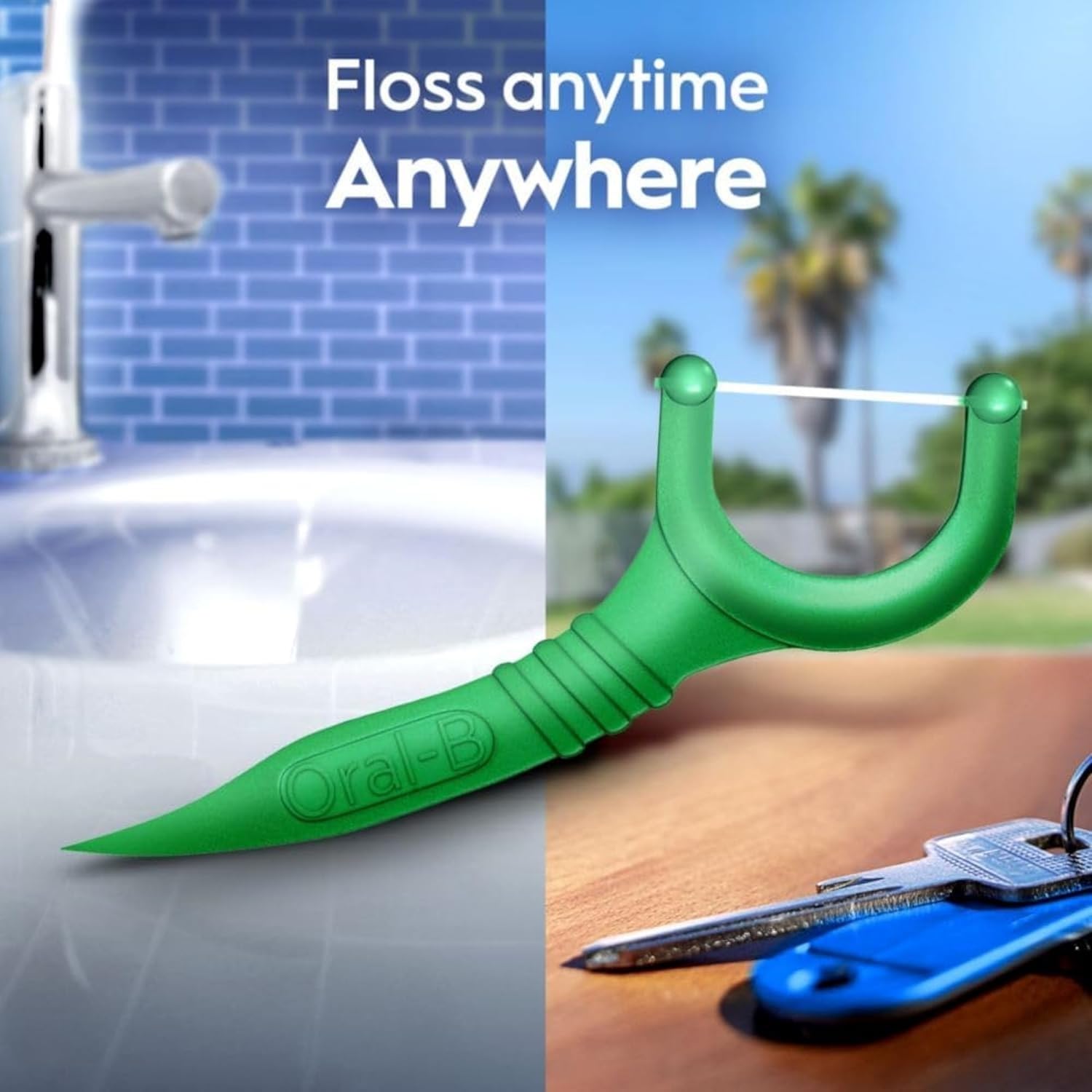 Oral-B uso del pick entre dientes para retirar restos y mejorar limpieza