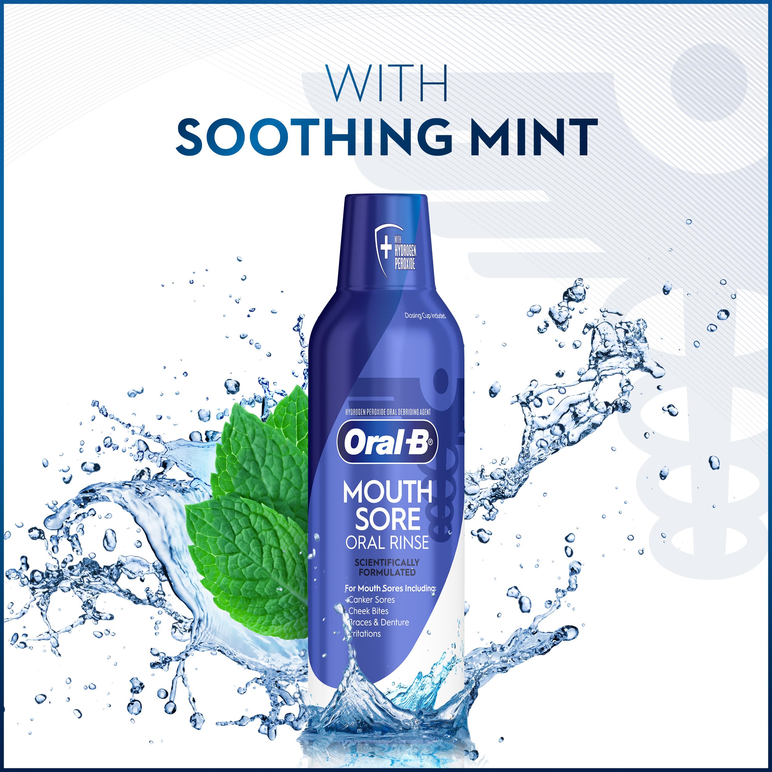 Oral-B junto a prótesis dentales sugiriendo compatibilidad suave