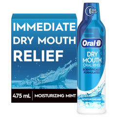 Oral-B frente del envase mostrando 475 ml y beneficio hidratante