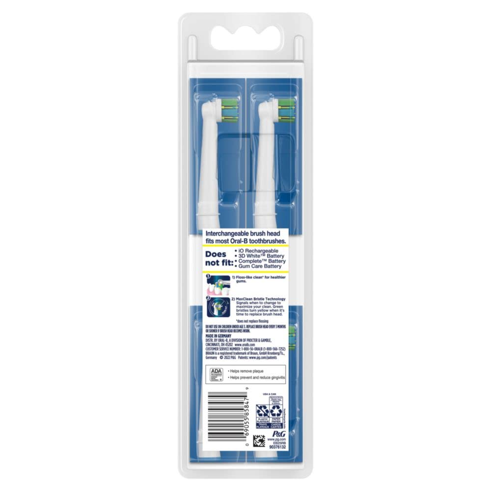 Oral-B pack abierto con cuatro cabezales listos para rotación regular