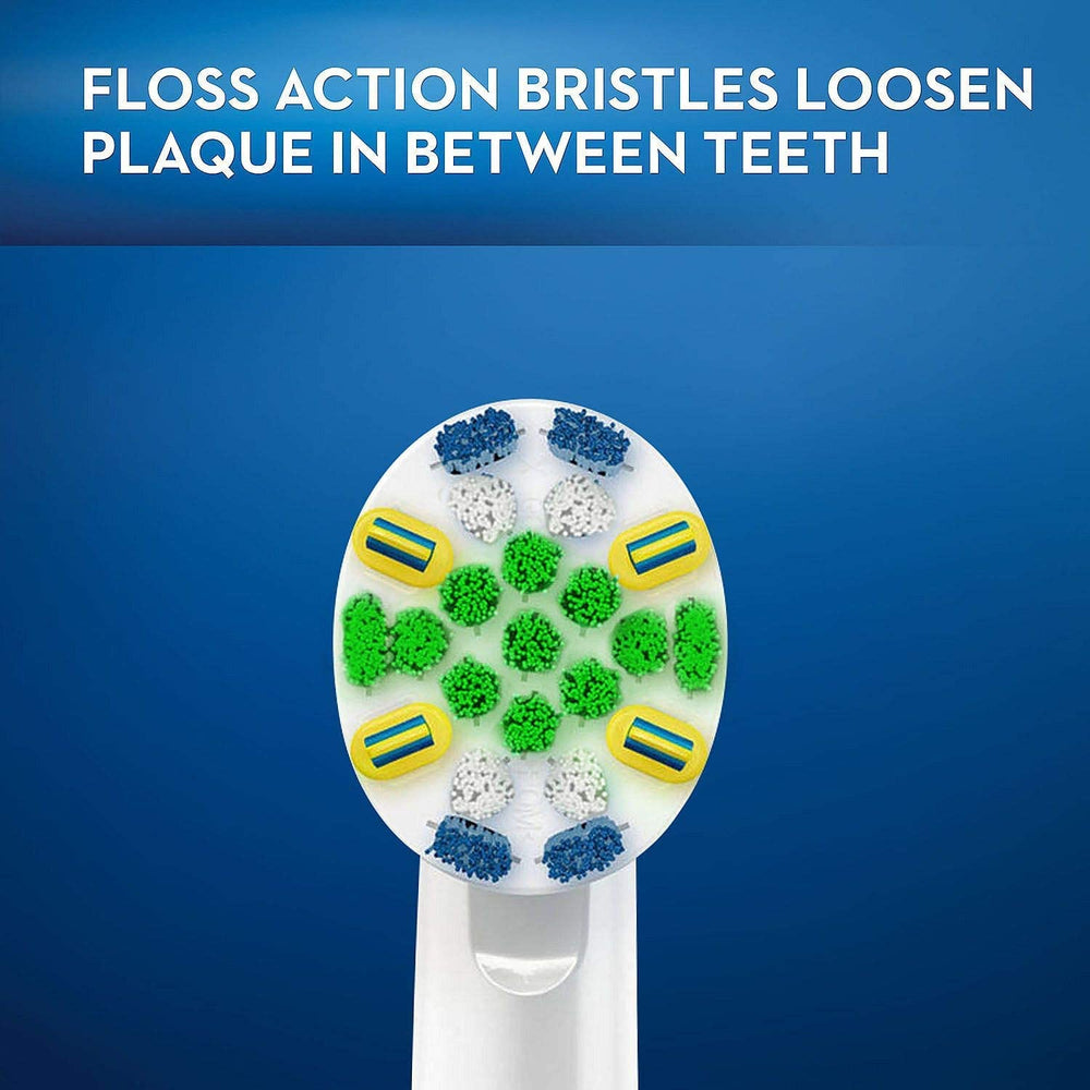 Oral-B close-up de micropuntas y cerdas que alcanzan entre dientes con precisión