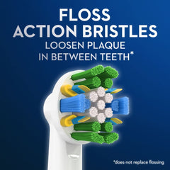 Detalle de cerdas FlossAction de Oral-B que aflojan placa interdental