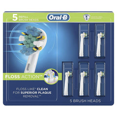 Etiqueta de embalaje Oral-B con lista de compatibilidad visible y clara