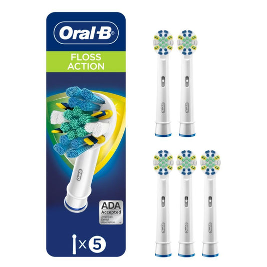 Oral-B empaque frontal del pack de 5 cabezales muestra marca y ahorro