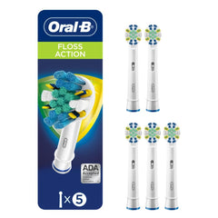 Oral-B empaque frontal del pack de 5 cabezales muestra marca y ahorro