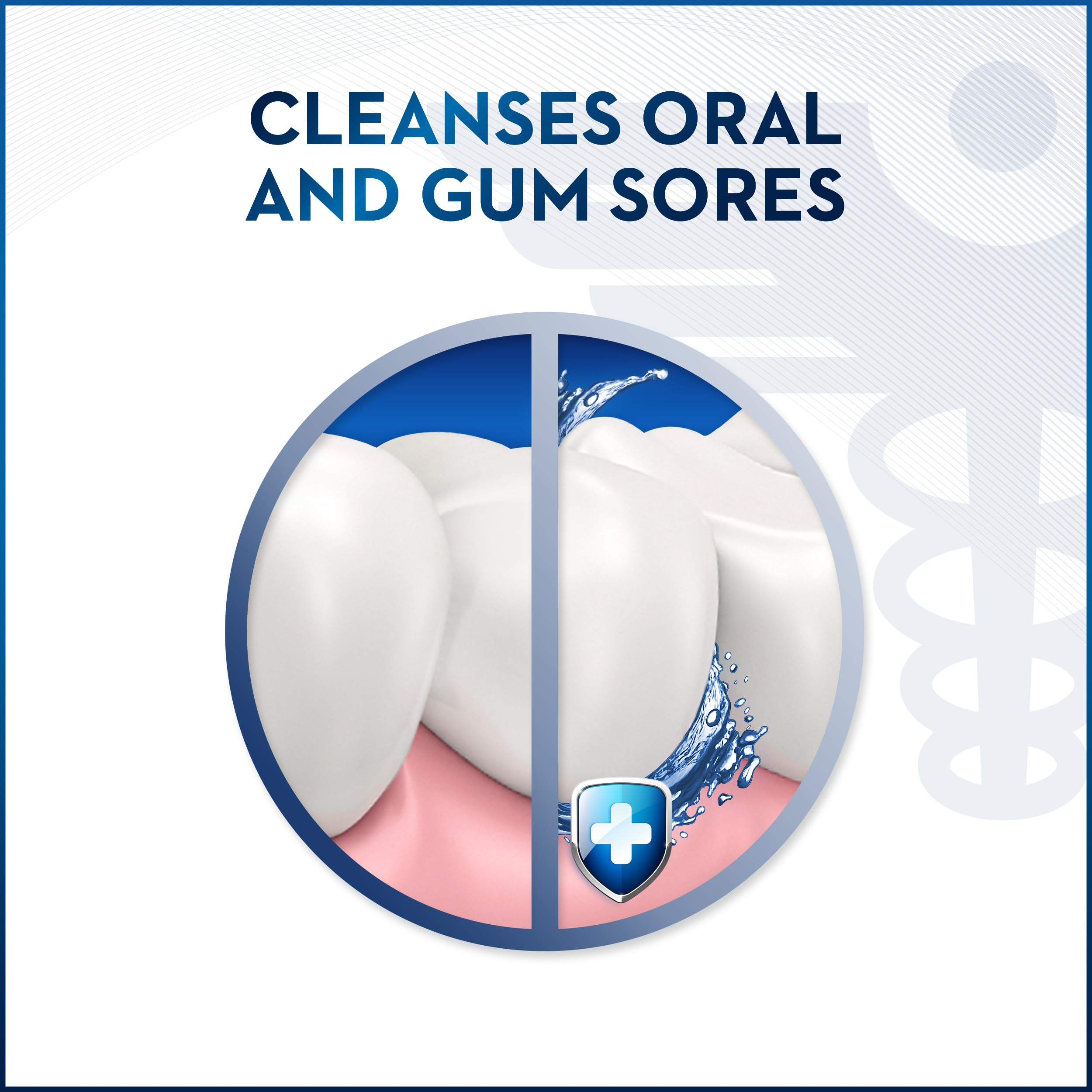 Frasco Oral-B abierto mostrando dosificador y uso seguro
