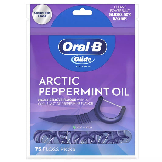 Oral-B paquete frontal Radiant Mint con 75 unidades beneficiando la comodidad