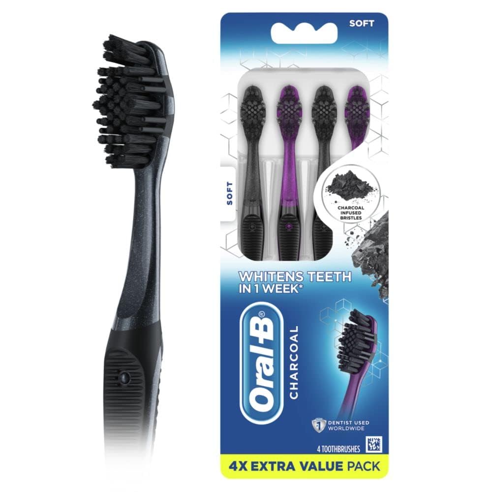 Oral-B empaque frontal pack 4 unidades, fácil almacenamiento y renovación periódica
