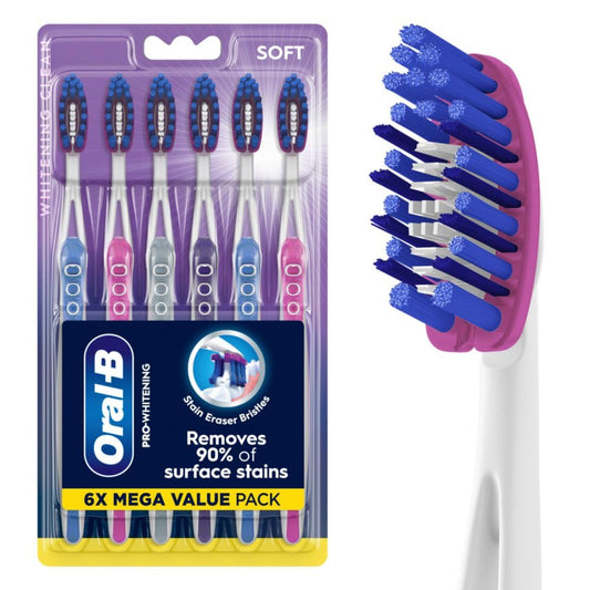 Oral-B pack frontal de 6 cepillos, ideal para familias y rotación frecuente