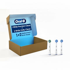 Oral-B frontal del empaque mostrando el pack Precision y Daily Clean y su ventaja