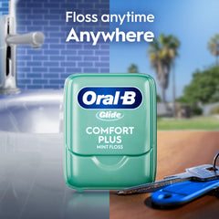Oral-B etiqueta del empaque destacando ingredientes libres de PTFE y PFAS