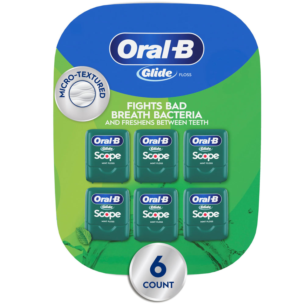 Oral-B Glide frasco frontal muestra formato y beneficio de frescor