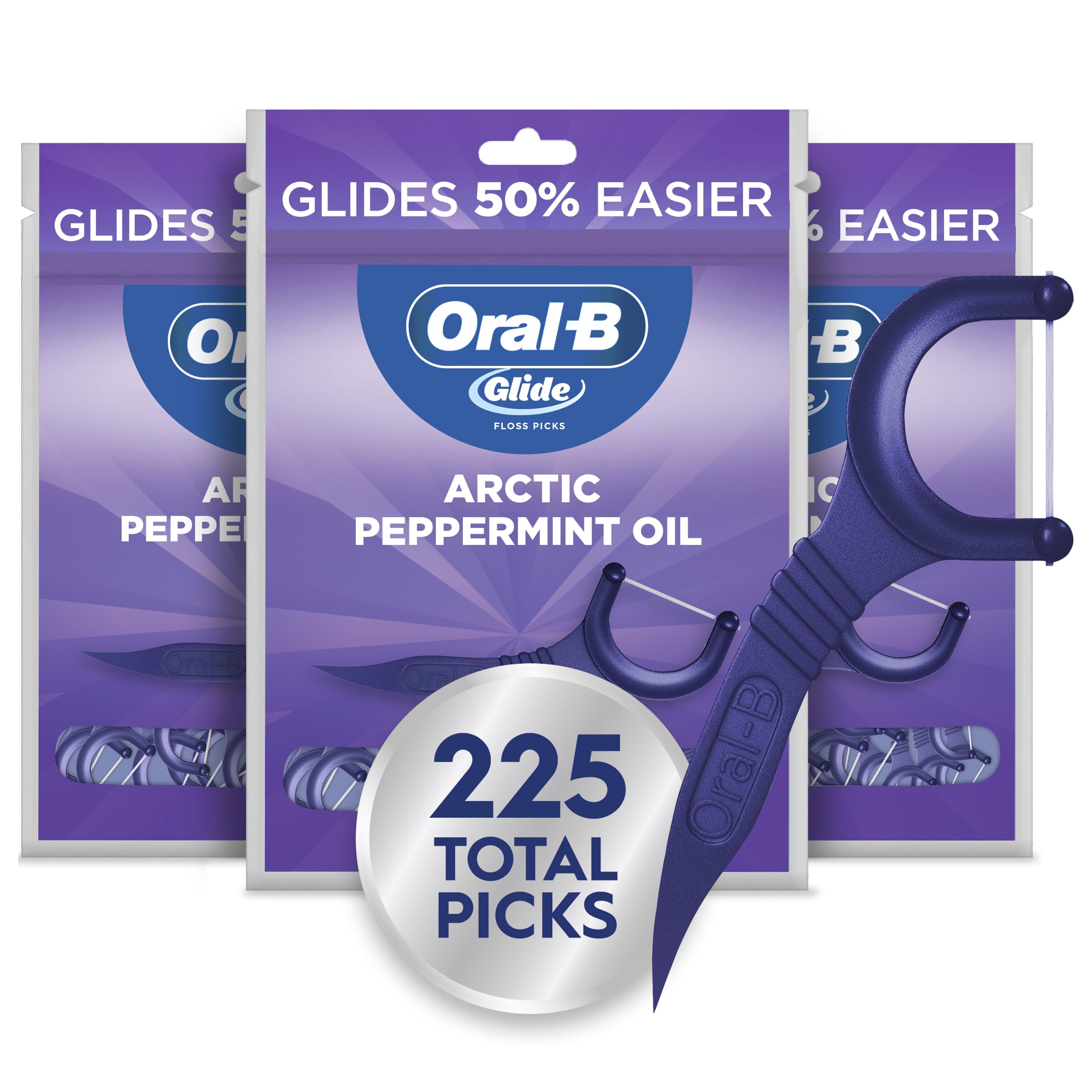 Oral-B vista frontal del empaque mostrando cantidad y sabor, frescor garantizado