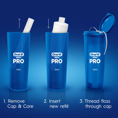 Oral-B Glide PRO detalle del hilo deslizando sin deshilachar