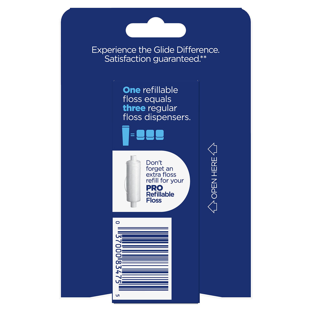 Oral-B Glide PRO dispensador recargable en primer plano práctico