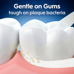Oral-B Glide comparación de tamaño junto a objetos cotidianos para escala