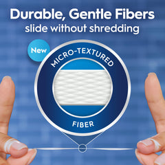 Oral-B Glide primer plano de la fibra microtexturizada que mejora remoción de placa