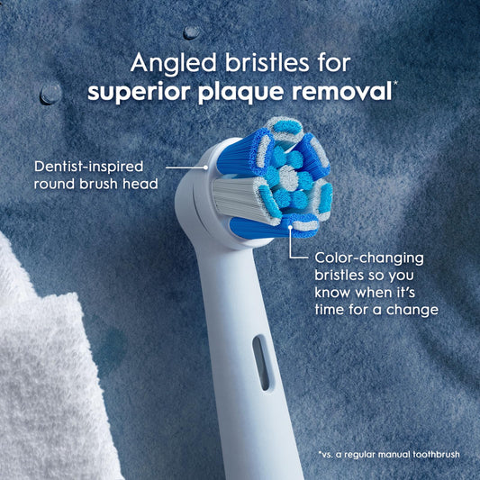 Oral-B primer plano de cerdas orientadas para limpieza precisa