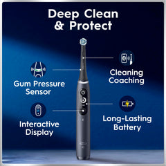Oral-B detalle de cerdas del cabezal para limpieza precisa y suave