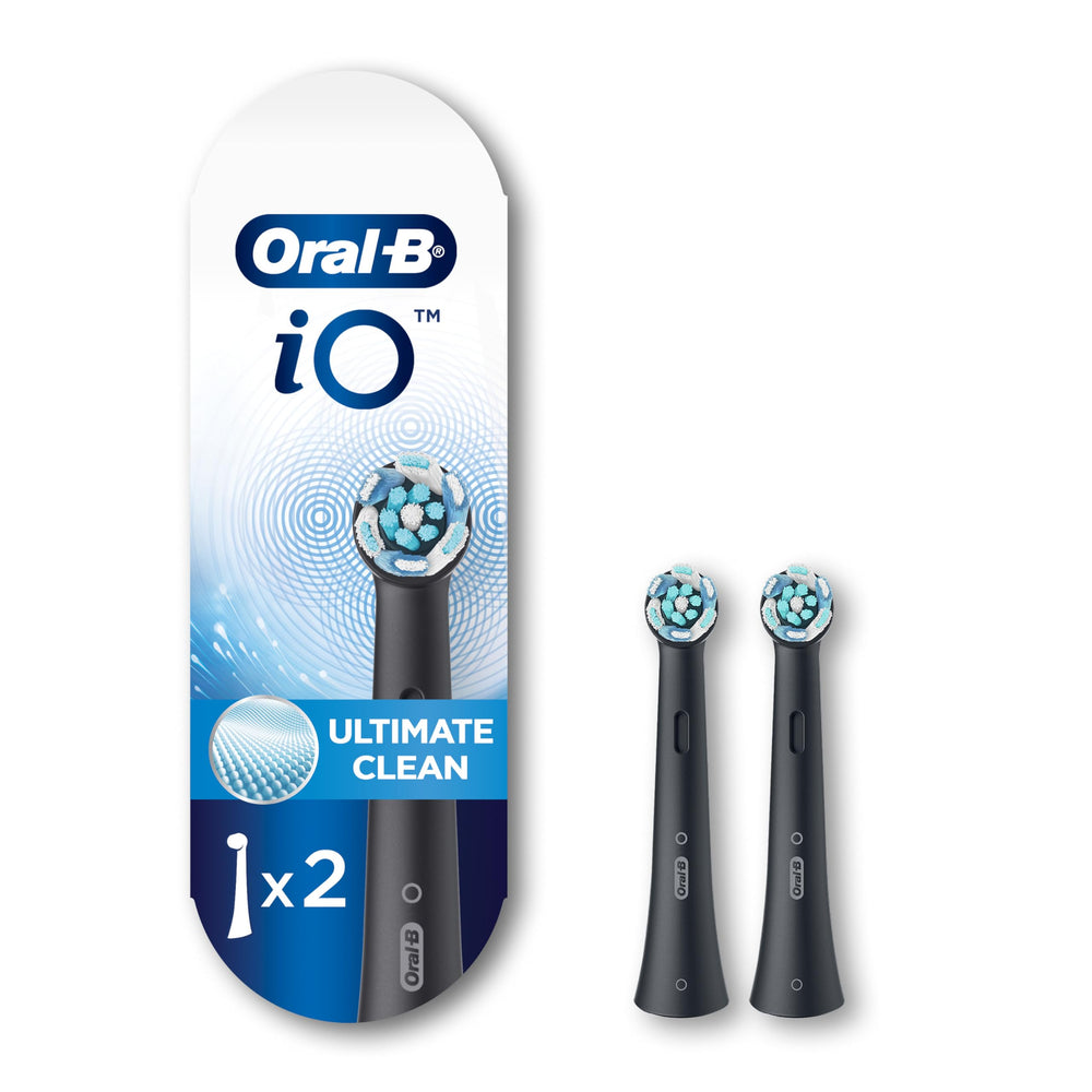 Oral-B cabezal frontal en empaque mostrando limpieza profesional