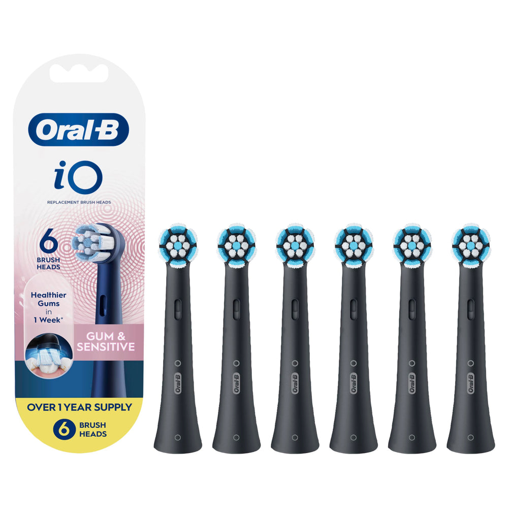 Oral-B cabezales iO vista frontal, recambio cómodo y eficaz