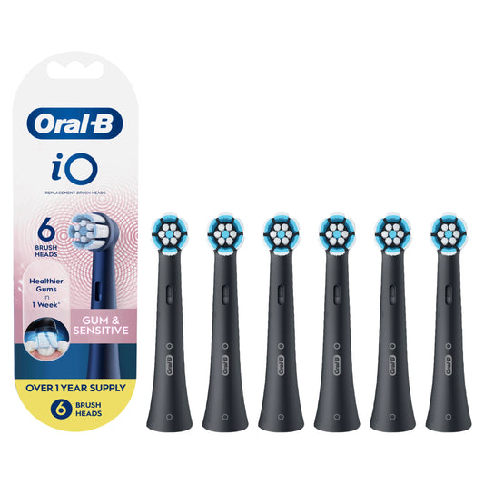 Oral-B cabezales iO vista frontal, recambio cómodo y eficaz