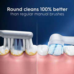 Oral-B primer plano de cerdas extra suaves para limpieza cuidadosa
