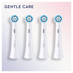 Oral-B paquete abierto con cuatro cabezales Gentle Care listos para usar