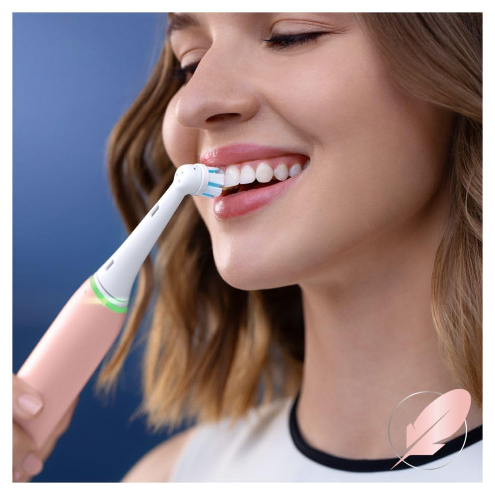 Oral-B etiqueta que indica compatibilidad con mangos iO claramente