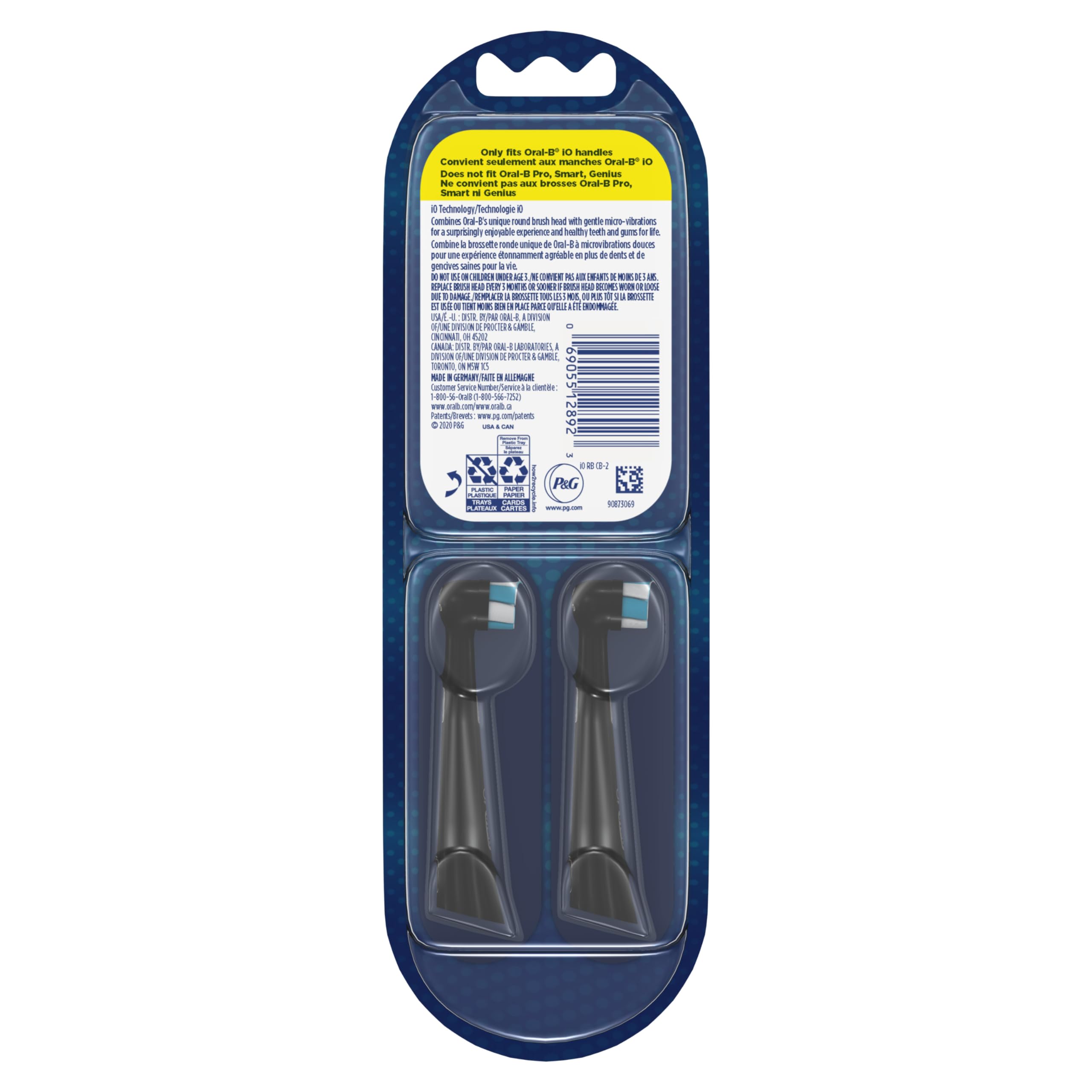 Oral-B pack de 2 sobre mesa de baño para reemplazo práctico