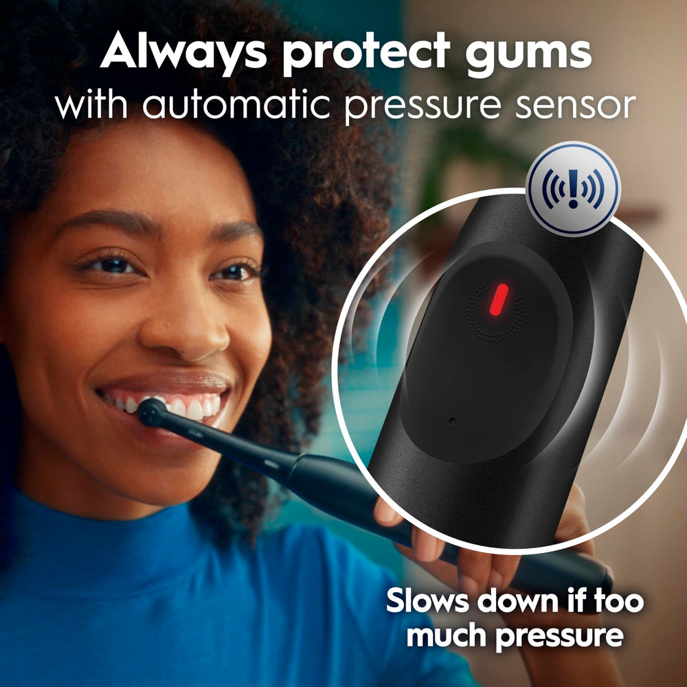 Oral-B sensor de presión con luz roja previene cepillado agresivo y protege encías