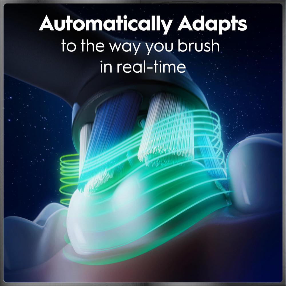 Oral-B iO Series 9 pantalla a color mostrando temporizador, guía visual útil