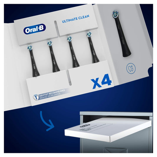 Oral-B primer plano de cerdas mostrando textura para limpieza profunda