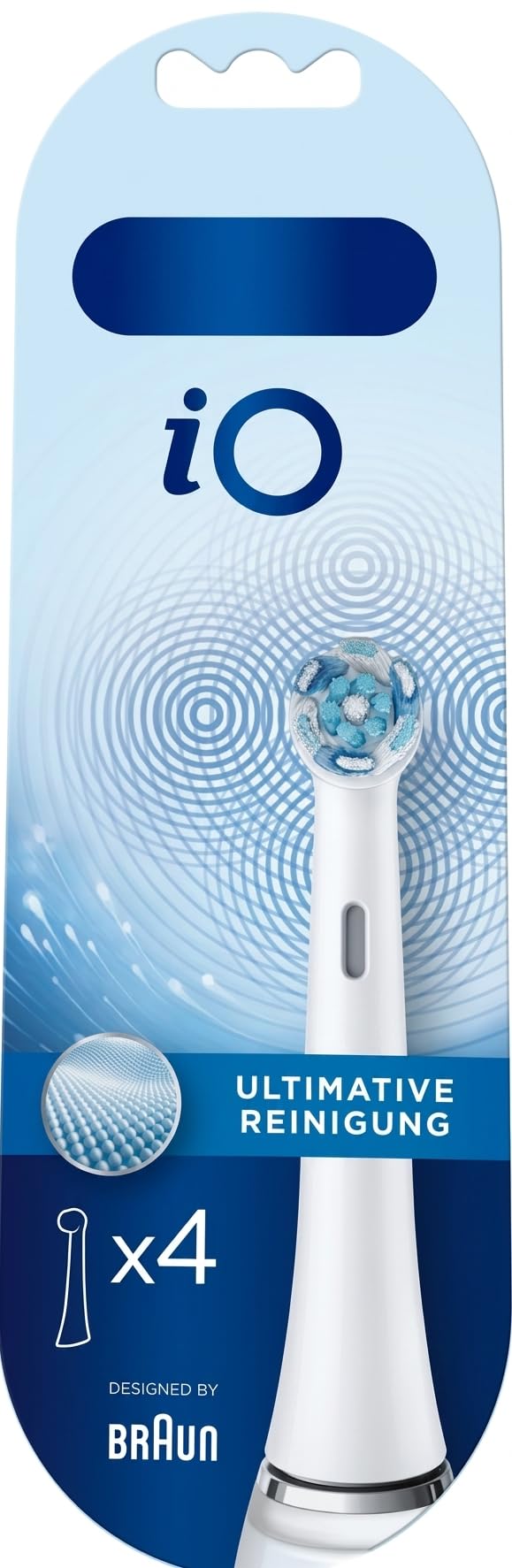 Missleep Oral-B imagen frontal del cabezal mostrando diseño redondo y limpieza superior