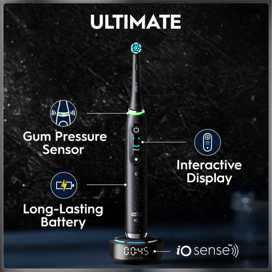 Oral-B iO10 pantalla interactiva en mango con indicadores claros