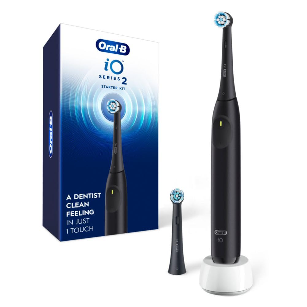 Oral-B iO2 mango Night Black mostrando diseño elegante y agarre cómodo