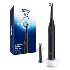 Oral-B iO2 mango Night Black mostrando diseño elegante y agarre cómodo