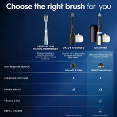 Oral-B iO3 dos cabezales y accesorios listos para reemplazo regular
