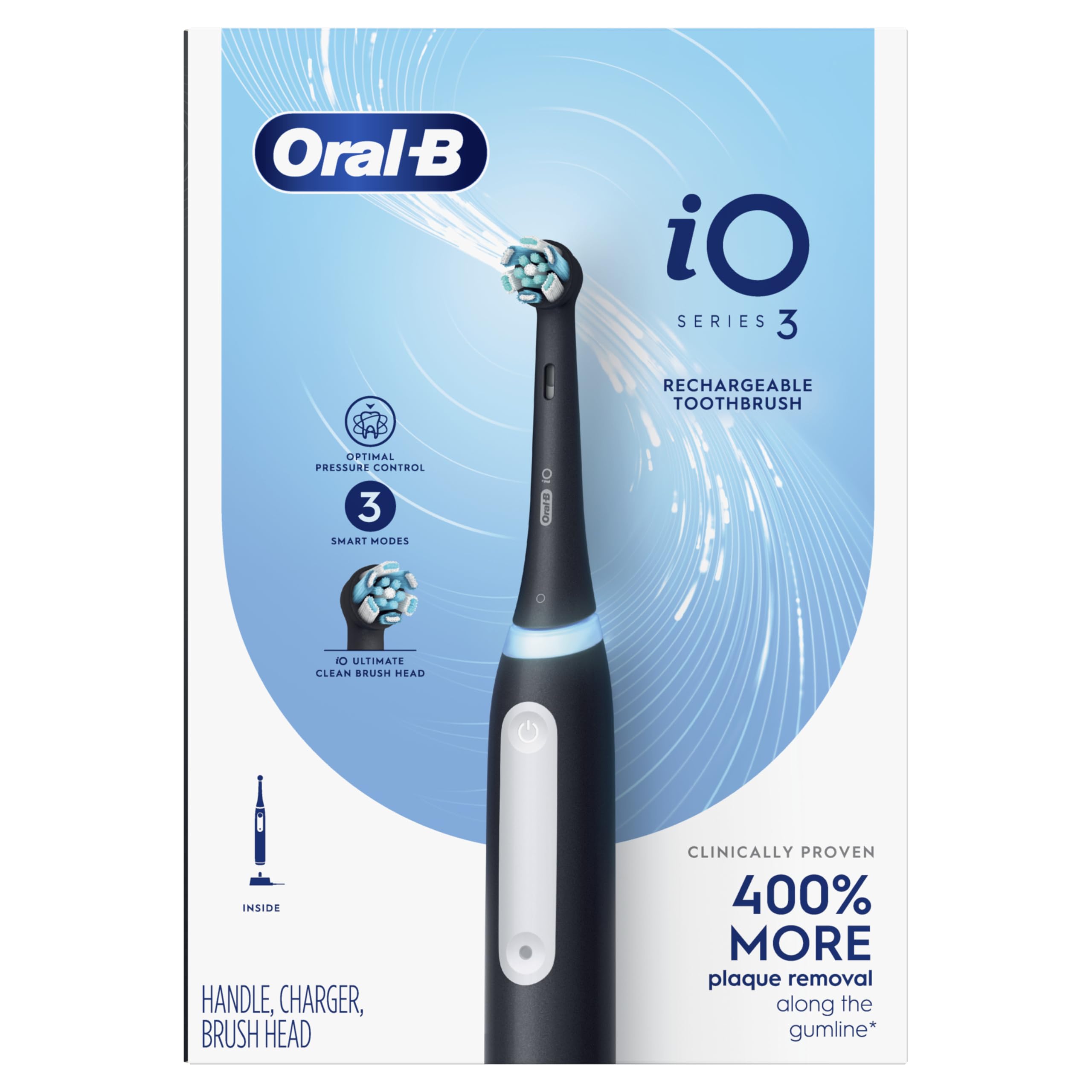 Oral-B iO3 base de carga compacta con batería de larga duración
