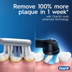 detalle de las microvibraciones y cerdas del Oral-B iO3 que mejoran la eliminación de placa