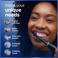 Oral-B iO5 detalle del cabezal redondo para limpieza eficaz